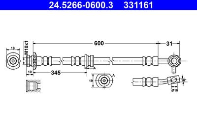 Brake Hose ATE 24.5266-0600.3