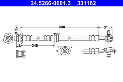 Brake Hose ATE 24.5266-0601.3