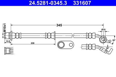 Brake Hose ATE 24.5281-0345.3
