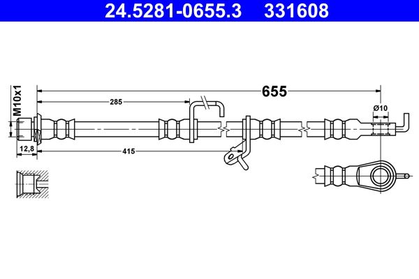 ATE 24.5281-0655.3 Brake Hose