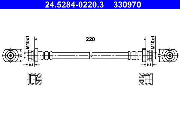 ATE 24.5284-0220.3 Brake Hose
