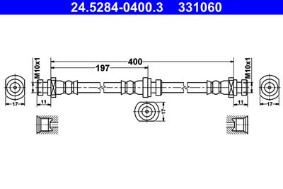 Brake Hose ATE 24.5284-0400.3