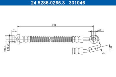 Brake Hose ATE 24.5286-0265.3