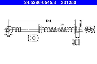 Brake Hose ATE 24.5286-0545.3