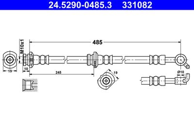 Brake Hose ATE 24.5290-0485.3