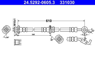 Brake Hose ATE 24.5292-0605.3