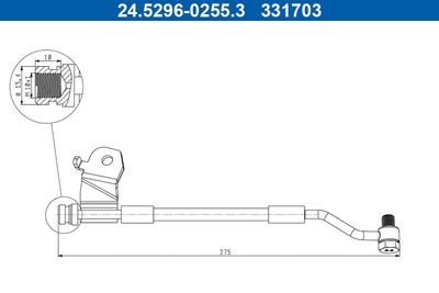 Brake Hose ATE 24.5296-0255.3