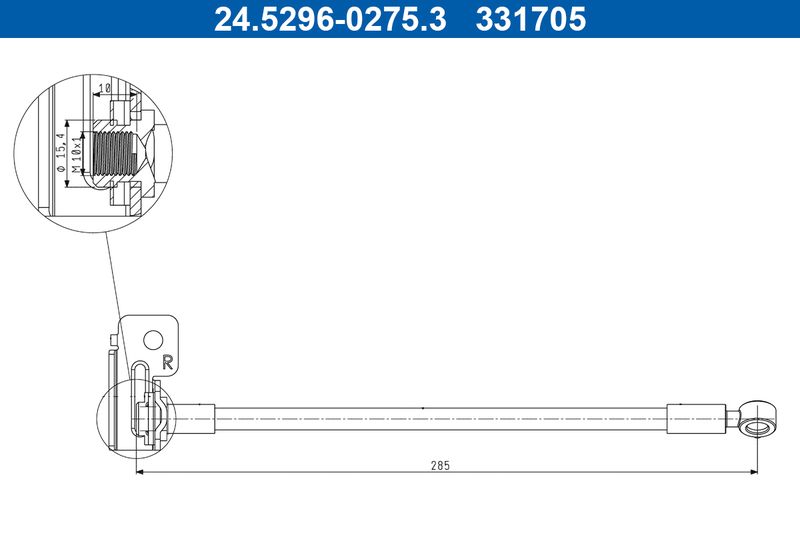 ATE 24.5296-0275.3 Brake Hose