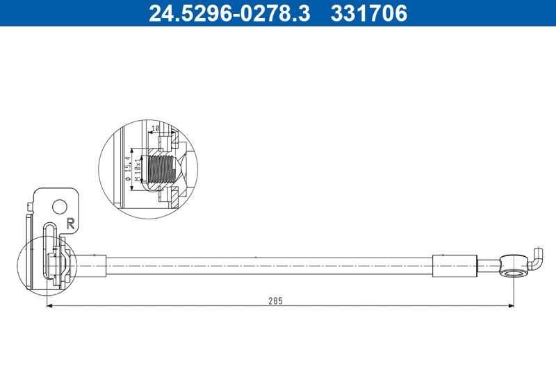 ATE 24.5296-0278.3 Brake Hose