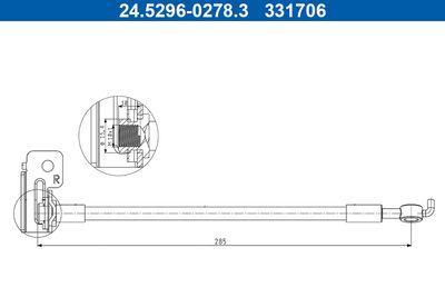 Brake Hose ATE 24.5296-0278.3
