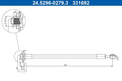 Brake Hose ATE 24.5296-0279.3