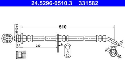 Brake Hose ATE 24.5296-0510.3