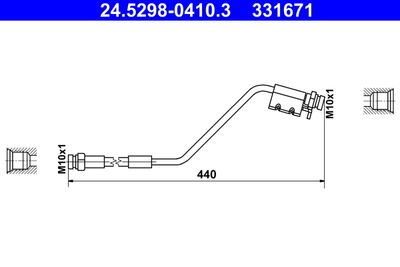 Brake Hose ATE 24.5298-0410.3
