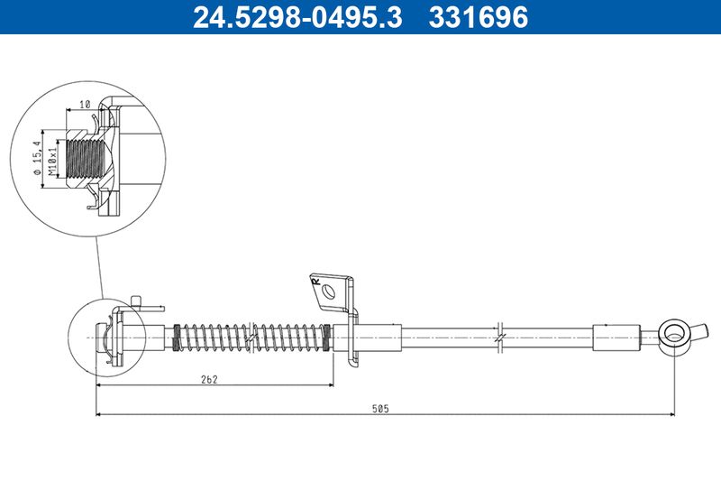 ATE 24.5298-0495.3 Brake Hose
