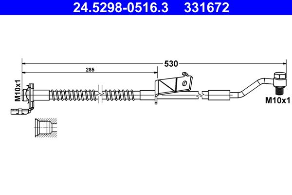 ATE 24.5298-0516.3 Brake Hose