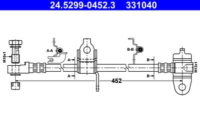Brake Hose ATE 24.5299-0452.3