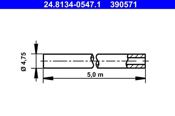 ATE 24.8134-0547.1 Brake Line