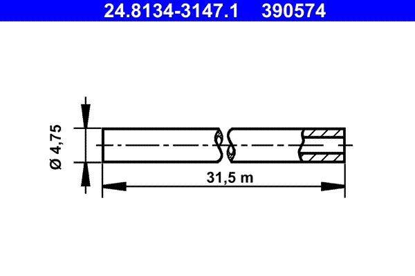 ATE 24.8134-3147.1 Brake Line