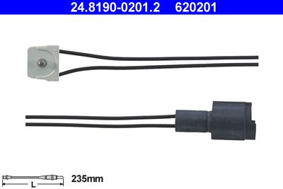 Warning Contact, brake pad wear ATE 24.8190-0201.2