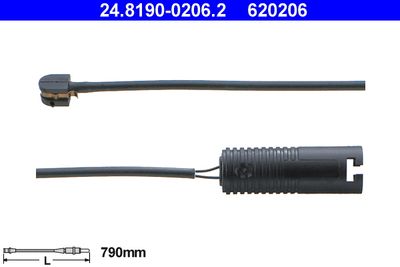 Warning Contact, brake pad wear ATE 24.8190-0206.2