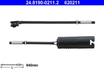 Warning Contact, brake pad wear ATE 24.8190-0211.2