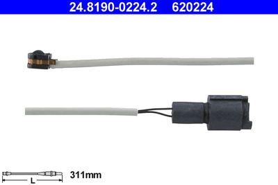 Warning Contact, brake pad wear ATE 24.8190-0224.2