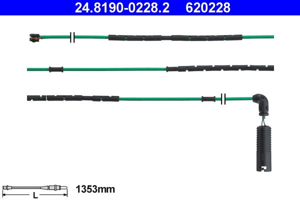 ATE 24.8190-0228.2 Warning Contact, brake pad wear
