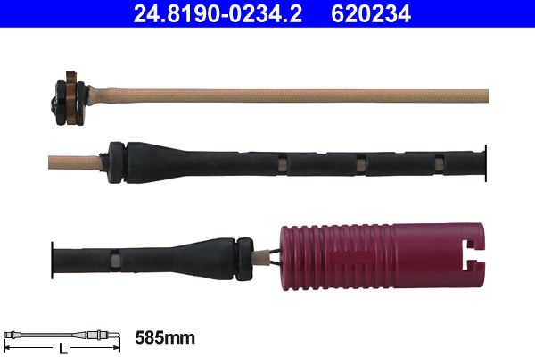 ATE 24.8190-0234.2 Warning Contact, brake pad wear