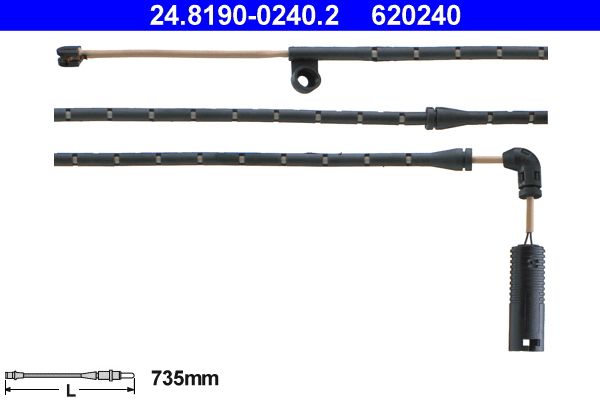 ATE 24.8190-0240.2 Warning Contact, brake pad wear