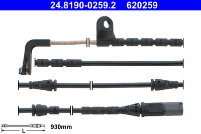 Warning Contact, brake pad wear ATE 24.8190-0259.2