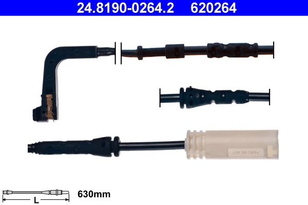 ATE 24.8190-0264.2 Warning Contact, brake pad wear
