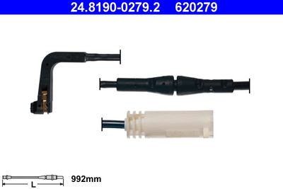 Warning Contact, brake pad wear ATE 24.8190-0279.2