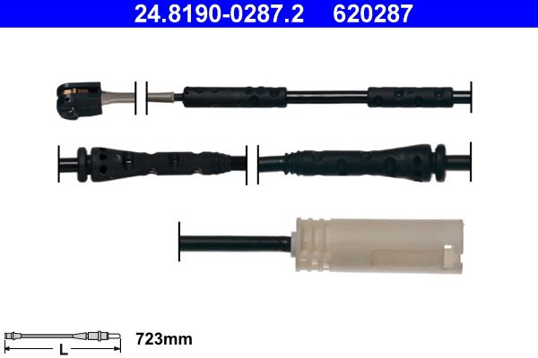 ATE 24.8190-0287.2 Warning Contact, brake pad wear