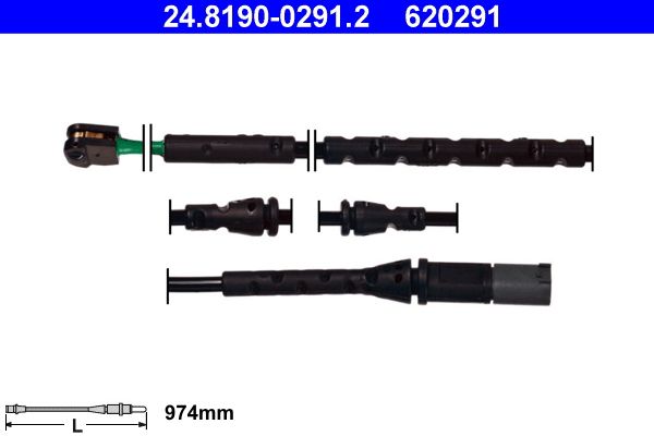 ATE 24.8190-0291.2 Warning Contact, brake pad wear