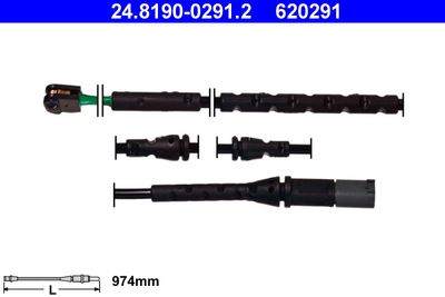 Warning Contact, brake pad wear ATE 24.8190-0291.2