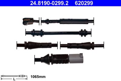 Warning Contact, brake pad wear ATE 24.8190-0299.2