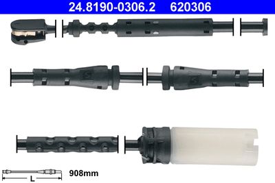 Warning Contact, brake pad wear ATE 24.8190-0306.2