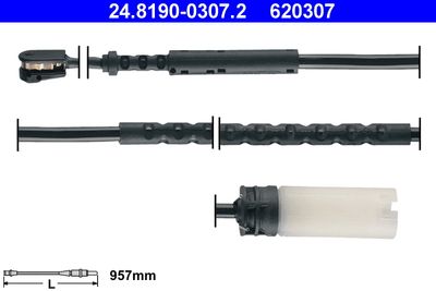 Warning Contact, brake pad wear ATE 24.8190-0307.2
