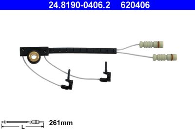 Warning Contact, brake pad wear ATE 24.8190-0406.2