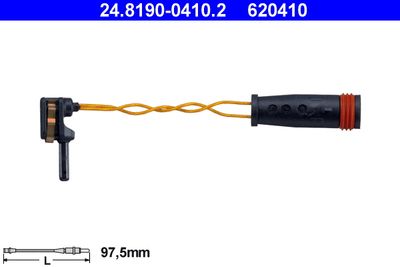 Warning Contact, brake pad wear ATE 24.8190-0410.2