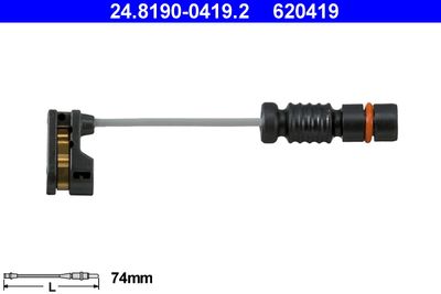 Warning Contact, brake pad wear ATE 24.8190-0419.2