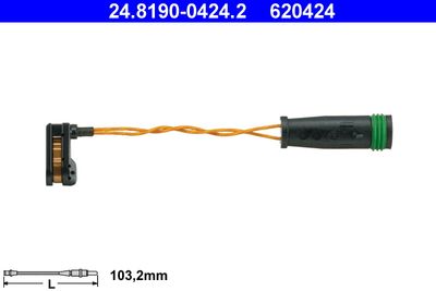 Warning Contact, brake pad wear ATE 24.8190-0424.2