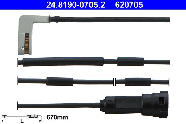 ATE 24.8190-0705.2 Warning Contact, brake pad wear