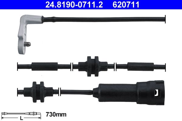 ATE 24.8190-0711.2 Warning Contact, brake pad wear
