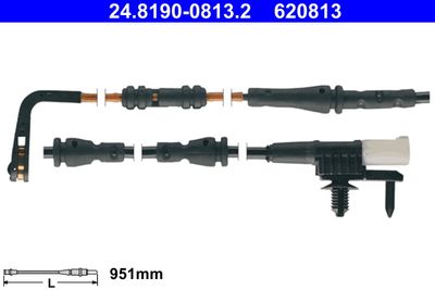 Warning Contact, brake pad wear ATE 24.8190-0813.2