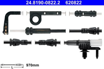 Warning Contact, brake pad wear ATE 24.8190-0822.2