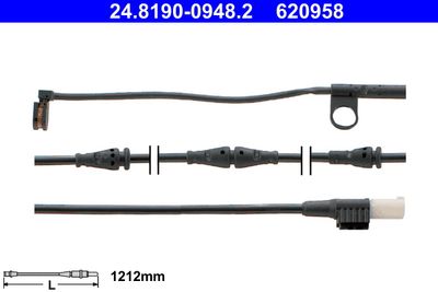 Warning Contact, brake pad wear ATE 24.8190-0948.2