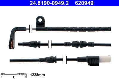 Warning Contact, brake pad wear ATE 24.8190-0949.2