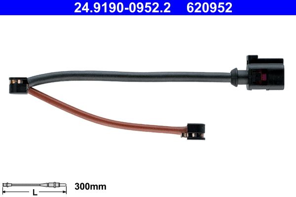 ATE 24.8190-0952.2 Warning Contact, brake pad wear