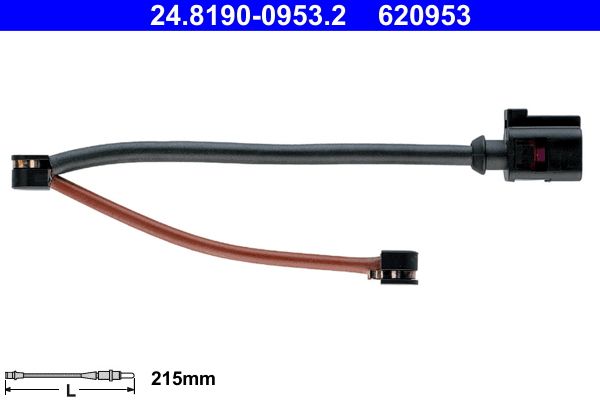ATE 24.8190-0953.2 Warning Contact, brake pad wear